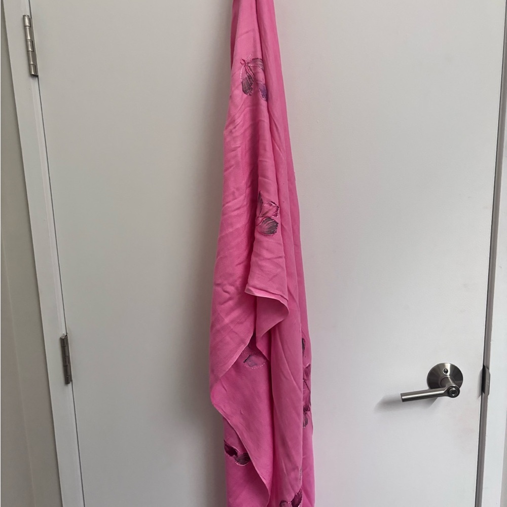 Pink Floral Scarf - Picture 6 of 7